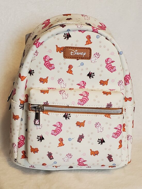 Loungefly Disney Cats Mini-Backpack AllOver Print Cheshire Aristocats NWT! main image 14